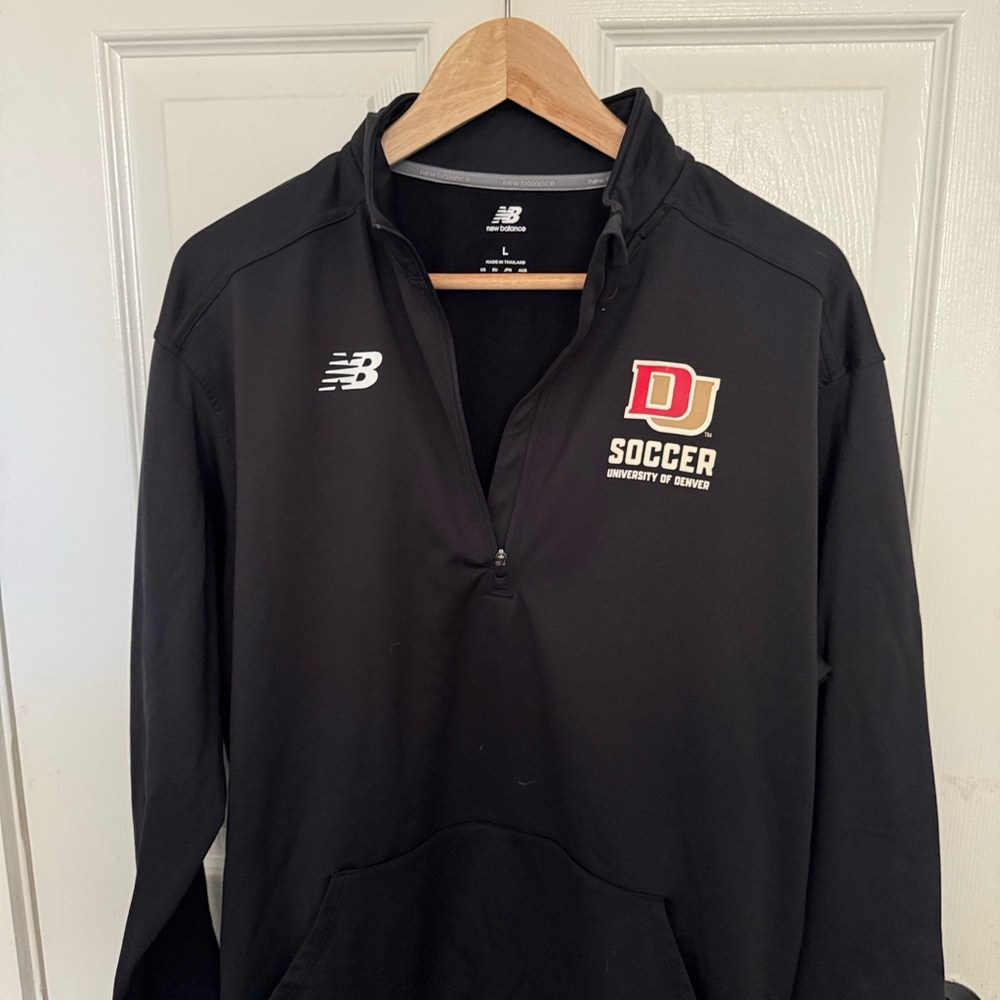 Official University of Denver Soccer 1/4 zip fleece lined performance jacket NB